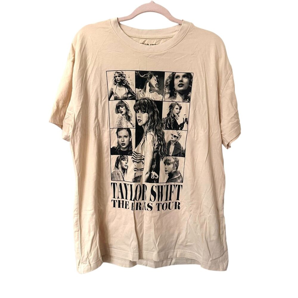 TAYLOR SWIFT Eras Tour Merch Tee Cream Large